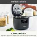 GreenPan Advanced Rice Cooker, 4-Cups Uncooked/8-Cups Cooked, Graphite