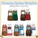 German Oktoberfest Apron,Adult Oktoberfest Dress Apron for Kitchen Cooking BBQ Party (31inch*23inch, Blue)