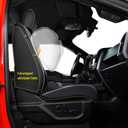 F150 Seat Covers, Napa Leather, for 2015-2026 Ford F150 SuperCrew and 2017-2026 F250 F350 F450 Heavy Duty(Full Set, Black&Gray)
