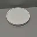 Turntable Vanity Tray 9 Inch for Perfume Candle, Bamboo Kitchen Sink Countertop Organizer for Keep Glass, Sponge and Soap Bathroom Countertop Organizer White (9" x 9" x 1.5")