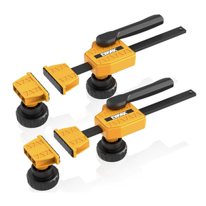EWORK Bench Dog Clamp, 3/4" Bench Dog Hole Clamp, Up to 155 Lbs Clamping Force Bench Clamps for Woodworking, Adjustable Hold Down Clamp with Protective Pads, Quick Clamps for 19mm Bench Dogs (2 Pack)