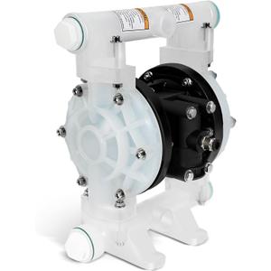 Air Operated Double Diaphragm Pump, 12 GPM Dual Diaphragm Air Pump Pneumatic Waste Oil Transfer Pump for Chemical, 1/2 Inch Inlet/Outlet