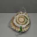 9 Pcs Boho Wall Basket Decor, Rattan Wicker Boho Wall Decor, Hanging Woven Basket Wall Decor, Round Handmade Wall Art for Living Room Bedroom Display Table Settings Home Christmas Decoration (Wood)
