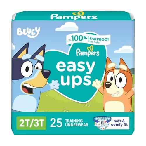 Pampers Training Pants - Easy Ups Boys & Girls Bluey - Size 2T-3T, 25 Count, Children's Potty Underwear 