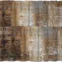 Brown Grey Valances for Windows 2 Pack, Abstract Art Valance Curtains, Modern Decorative Valance Rod Pocket Window Treatments for Living Room, Bedroom, Kitchen, 52" W x 18" L