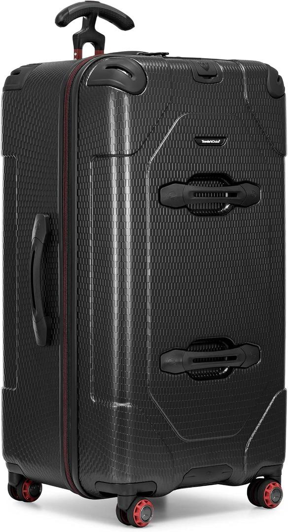 Traveler's Choice Maxporter II Polycarbonate Hardside Trunk with Spinner Wheels, Black, 31-Inch Large Trunk
