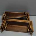 Large 2 Set wood tone Wooden Tiered Display Stands 4 Tier Stackable Pine Wood Display Risers, Suitable for Vendor Events, Cupcake Stands, cake stand Wooden Dessert Table Sets, Vendor Booth Displays,Cosmetic & Perfume Display Tools, Kitchen Spice Storage, Outdoor Party Food Displays display stands(Sizes: 12 Inches, 11.2 Inches, 10.4 Inches, 9.6 Inches)