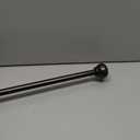 Antique Brown Curtain Rods for Windows 28-48 Inch, Decorative Double Drapery Rods with Cap Finials, 1-Inch Front, 5/8-Inch Back, Adjustable Dual Rods