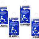 Handicap Placard Holder for Auto, Ultra Transparent Handicapped Placard Holder, Disabled Parking Permit Holder, Handicap Parking Placard Holder Sign Holder with Large Hanger (2)