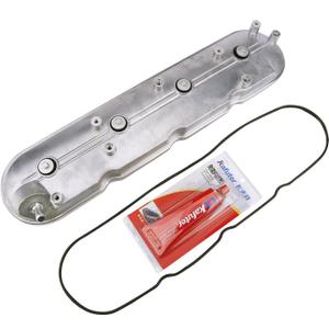 Driver Side Valve Cover with Gasket & Bolts Compatible with 1999-2008 Cadillac Escalade, Chevy Silverado, Suburban, Tahoe, Trailblazer, GMC Sierra, Yukon, Replace# 12570427 264-965