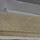 MBIGM Bullnose Non-Slip Stair Treads w/Reusable Adhesive 14 Pack 9.5" x 30" Wooden Steps Protection - TPU Backing with Steel Reinforcement - Anti-Slip Solution Basketweave Beige Non Slip Stair Tread