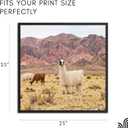 Americanflat 25x25 Poster Frame - Slim Molding - Black | Polished plexiglass front, sawtooth hangers included, secure turn-tab backing, fits photos, posters and art