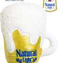 design LAB, Inc. Natural Light Dog Toy | Soft Plush Toy Beer Mug | Novelty Gift for Beer Lovers | Froathy Beer Toy for Large Dogs