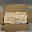 Sepwedd 50pcs White Paper Hand Fan Bamboo Folding,Handheld Paper Folded for Wedding Party and Home Decoration