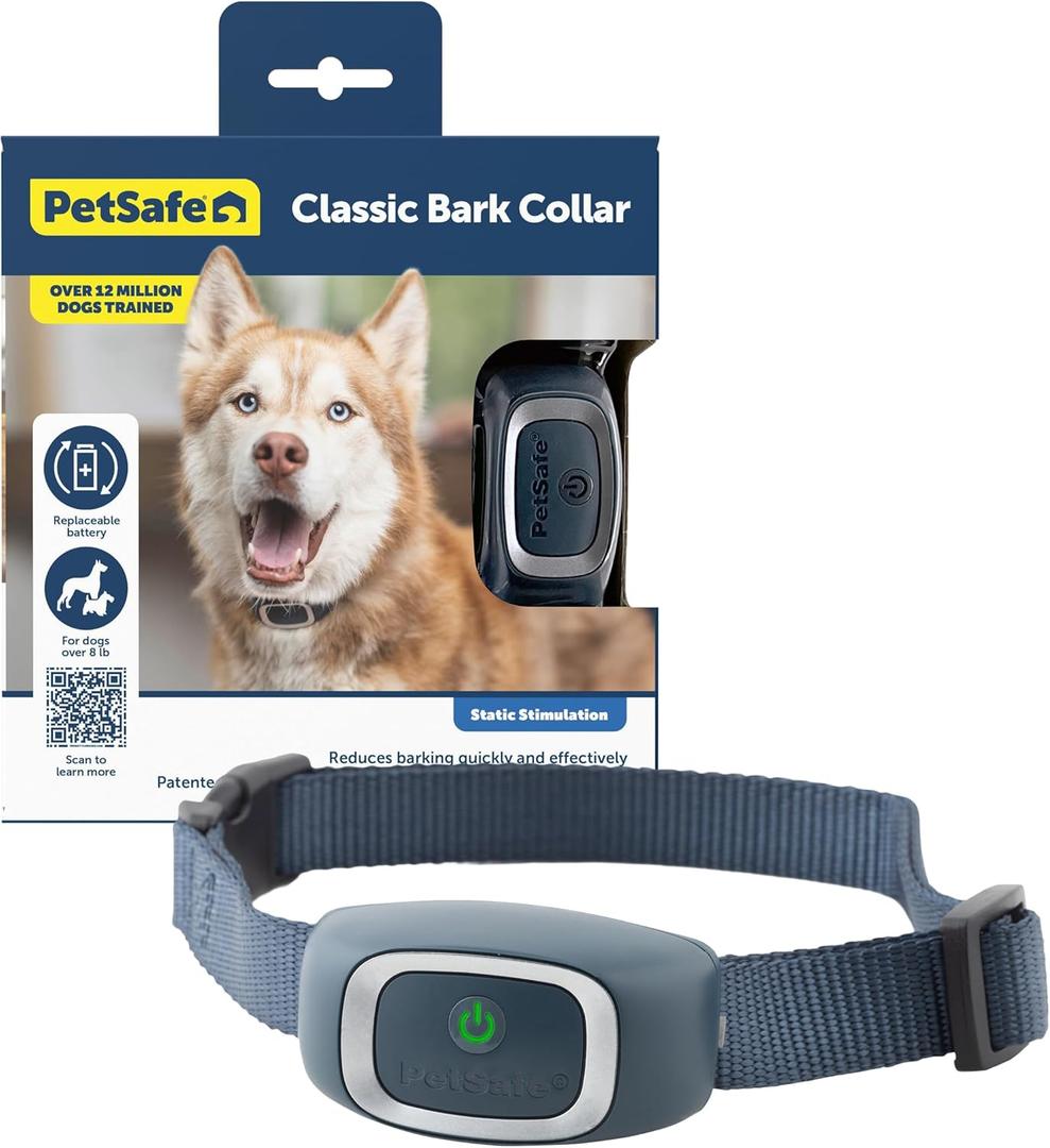 PetSafe Bark Collar - Helps Discourage Nuisance Barking - Gentle Static Correction - Progressive Correction - Waterproof Dog Collar - Adjustable Fit - Battery Operated (One Size (Pack of 1))