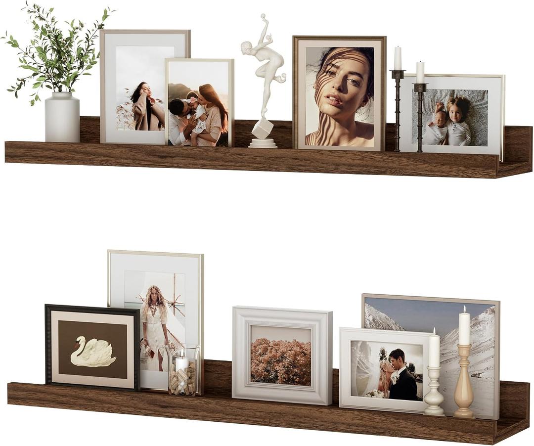 Picture Ledge Shelf, 24 inch Floating Shelves, 4.3in Deep, 2 Pack, 24 inch, Set of 2