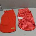 KYEESE 2Pack Dog Sweater Soft Lightweight Dogs Clothes Warm Pets Fleece Sweater Stretchy Pet Coat Turtleneck Dog Outfit for Small Dogs Boy Girl Comfy Sleeveless Doggie Sweatshirt Red,L (9# Red+Red Stripe)