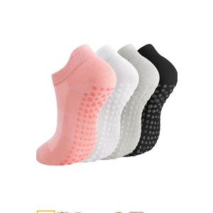 Breslatte Grip Socks Pilates Socks with Grips for Women Non Slip Grippers Womens