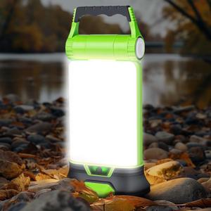 Favourlite Camping Lantern - 1500LM 2COB Rechargeable 180 Rotatable LED Lantern with 4000mAh Phone Charger for Emergency Power Outages & Hiking