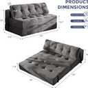 MAXYOYO Folding Sofa Bed, Convertible Chair Bed with Pillow, Loveseat
