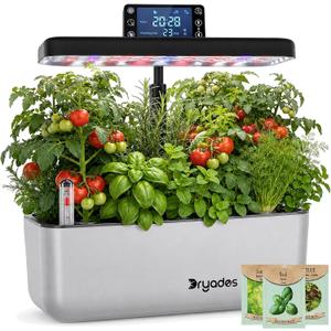 Hydroponics Growing System with Seeds, 12-Pod Indoor Herb Garden