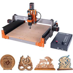FoxAlien Masuter 3S CNC Router Machine with NEMA 23 Closed-Loop Stepper Motor, 400W Spindle 3 Axis Engraving Milling Machine for Wood Acrylic Aluminum Carving Cutting