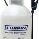 Chapin 22074: Made in The USA Disinfectant Bleach Pressure Pump Tank Sprayer, 2-Gallon, Adjustable Cone Nozzle, Compatible with Bleach Solutions and Fungicides, Translucent White