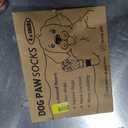 Anti Slip Dog Socks to Prevent Licking Paws - Double Side Paw Protectors Dogs Grip Sock for Hardwood Floors, No Twist Dog Booties Grippy Socks for Small Medium Large Senior Dogs, Dark Grey and Pink, M (M(Pack of 4))