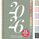 Forvencer 2026 Planner Weekly and Monthly, Jan - Dec 2026, 8.5 x 11, Large Agenda Planner for Women, Aesthetic Calendar Planner with Spiral Bound, Month Tab, Flexible Cover for School Office, Green