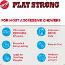 SPOT Play Strong S Bone - Durable TPR, Long Lasting Dog Chew for Aggressive Chewers, Hollow Center to Hide Treats, Virtually Indestructible Toy for Large Dogs & Puppies up to 90lbs - 12 inch