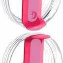 2 Pack 40 OZ Clear Replacement Lids Fit for Stanley Travel Tumbler, Dustproof Spill Proof Splash Resistant Tumbler Covers (Hot Pink)