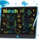 Hockvill LCD Writing Tablet for Kids 16 Inch, Toys for Girls Boys Drawing Pad for 3 4 5 6 7 8 Year Old Kid, Toddler Magnetic Doodle Board Travel Essentials Christmas Birthday for Children (Blue)