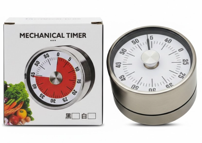 Premium Mechanical Time, Silver And Black