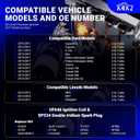 UF646 Ignition Coil & SP534 Double Iridium Spark Plug for 11-17 Ford F-150 Explorer Expedition Taurus Transit-150 250 350/Lincoln MKS MKT Navigator V6 3.5L Turbo BL3Z12029C DG549 C1814 5C1871