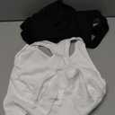 2/3/4 Packs Ribbed Racerback Tanks with Built in Bra for Women -Women’s Seamless Crop Tops Camisole Sport Bra, Medium