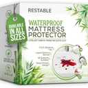 Luxury King Mattress Protector | 100% Waterproof Mattress Protector & 100% Bamboo Viscose Top | Breathable, Cooling & Machine Washable with Deep Pockets | King Size Bed Cover