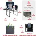 SUNNYFEEL Camping Directors Chair, Heavy Duty,Oversized Portable Folding Chair with Side Table, Pocket for Beach, Fishing,Trip,Picnic,Lawn,Concert Outdoor Foldable Camp Chairs, X-Large 2 Pack