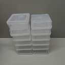 novelinks Stackable Plastic Clear Storage Box Containers with Latching Lid - Art Craft Supply Organizer Storage Containers for Pencil Box, Crayon, Beads, Jewelry (12 Pack Small -Clear)