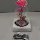 Mothers Day Rose Gifts for Mom Birthday Gift, Rechargeable Galaxy Glass Rose in Glass Dome Crystal Roses Butterfly Anniversary Mother's Day Flowers Gifts for Women Mom Wife Grandma Daughter, Pink