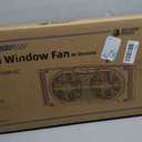 BEYOND BREEZE Twin Window Fan with Reversible Airflow, 9-Inch Window Fan with Timer, Remote Control and 3 Speeds, Expandable Window Exchaust Fans for Home Bedroom