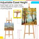 MEEDEN Large Basic Studio Easel: Hold Canvas up to 50'' Solid Beech Wood Artist Easel - Adjustable Height and Working Angles A-Frame Floor Painting Easel for Adults Artist Beginners Students, W01E