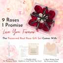 MENANA Mothers Day Roses Gifts for Mom, Wife - 9 Roses Preserved Flowers in A Box - Anniversary, Mothers Day, Birthday Gifts for Her Girlfriend Grandma Aunt Sister - Red Roses in Acrylic Keepsake Box