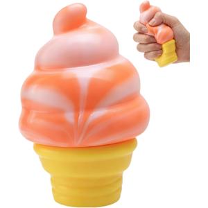 Ice Cream Squishy, Ice Cream Cone Squishy Squeeze Toy, Slow Rising Fidget Toy for Anxiety Relief Everyone, Party Favors Summer Sensory Stress Relief, Birthday Gift