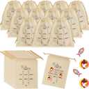 Sumind 24 Set Christian Tic Tac Toe Game Graduation Gift for Kids Religious Party Favors with Jesus Bible Mini Wooden Jesus Fish Game Drawstring Bag Sunday School Gifts for Kids Prize Church Supplies
