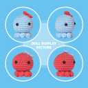 Crochet Kit for Beginners,Crochet Animal Kit 2 Octopus for Adults and Kids with Step-by-Step Video Tutorials,DIY Knitting Supplies,40% Extra Practice Yarn