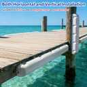 DEDU Dock Bumpers 24/38/48/72 Inch, Boat Dock Bumpers Heavy Duty Post Bumpers, Dock Fender Bumper Guards PVC for Horizontal and Vertical with Screws and Washers (Black/White/Gray) -1/2/4 Pack