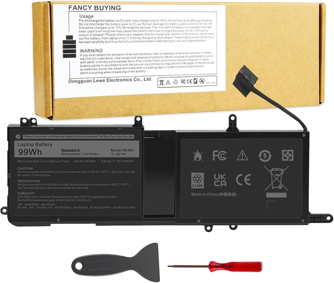 Fancy Buying 9NJM1 44T2R MG2YH Laptop Battery for Dell Alienware 15 R3 R4 17 R4 R5 Series P31E P69F P31E001 P31E002 P69F001 P69F002 HF25D 01D82 546FF 0546FF HF250 0HF250 0MG2YH