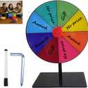 Spinning Prize Wheel - 8'' Color Prize Wheel with Stand, 8 Slots Table Spinner for Trade Shows, Carnivals and Home Games