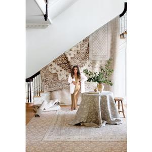 Livabliss x Nabela Noor Home Maan Traditional Medallion Area Rug, 2'6" x 7'3",Dark Brown/Oatmeal