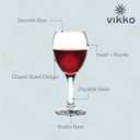 Vikko 8.5 Ounce Glasses, Set of 12 SMALL Glasses, for Red and White With Stem, Clear Glass, Thick and Durable Stemmed Glass